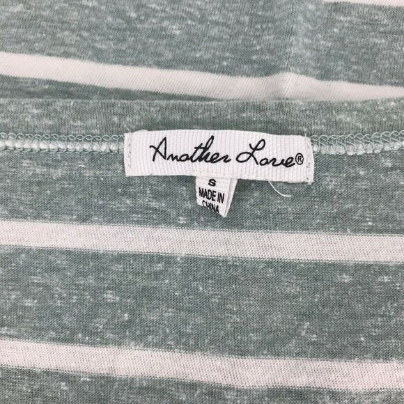 Another Love Womens Tank Top Shirt Striped V-Neck Casual Chest Pocket Sz S - Picture 2 of 4